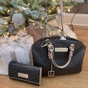 Calvin Klein satchel and wallet handbag